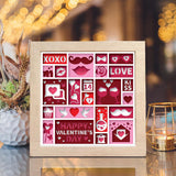 Happy Valentine – Paper Cut Light Box File - Cricut File - 8x8" - LightBoxGoodMan