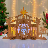 Nativity Scene - 3D Christmas Lantern File - Cricut File 3 - LightBoxGoodMan