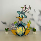 Donald Easter - Easter Donald Duck 3D Lantern File - Cricut File 1 - LightBoxGoodMan