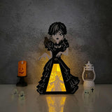 Wednesday - Halloween Papercut Lightbox File - Cricut File 1 - LightBoxGoodMan