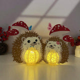 Hedgehog Couple - 3D Love Lantern File - Cricut File 1 - LightBoxGoodMan