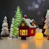 Christmas Village - 3D Christmas Lantern File - Cricut File 1 - LightBoxGoodMan