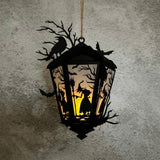 Witch - 3D Halloween Vintage Lantern File - Cricut File 2 - LightBoxGoodMan