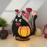 Cat Love - 3D Love Lantern File - Cricut File 1 - LightBoxGoodMan