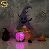 Witch Gnome's Cauldron - Halloween Themed 3D Gnome Lantern File - Cricut File 2 - LightBoxGoodMan