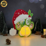 Xmas Dog Paw - 3D Christmas Lantern File - Cricut File 1  - LightBoxGoodMan