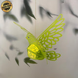 Bird - 3D Bird Lantern File - 7.3x7.8" - Cricut File - LightBoxGoodMan