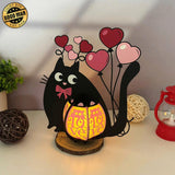 Cat Love - 3D Love Lantern File - Cricut File 1 - LightBoxGoodMan