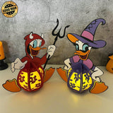 Pack 2 Donald & Daisy - Halloween Themed 3D Lantern File - Cricut File - LightBoxGoodMan