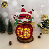 Hohoho - 3D Christmas Gift Bag Lantern File - Cricut File 1 - LightBoxGoodMan