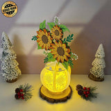 Christmas Vase - 3D Flower Vase Lantern File - Cricut File 2 - LightBoxGoodMan