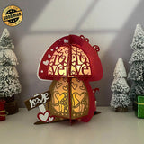 Mushroom Valentine - 3D Love Lantern File - Cricut File 1 - LightBoxGoodMan