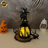 Witch And Broom - 3D Witch Lantern File - Cricut File 4 - LightBoxGoodMan