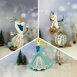 Pack 3 Different Frozen Lantern - 3D Christmas Lantern File - Cricut File - LightBoxGoodMan