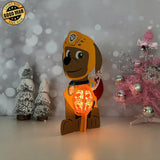 Xmas Zuma - Christmas Themed 3D Paw Patrol Lantern File - Cricut File 1 - LightBoxGoodMan