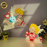 Cupid Couple - 3D Love Lantern File - Cricut File 1 - LightBoxGoodMan