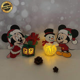 Pack 2 Mickey And Minnie Xmas - 3D Christmas Lantern File - Cricut File- LightBoxGoodMan