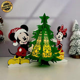 Mickey Couple Xmas - 3D Christmas Lantern File - Cricut File 1 - LightBoxGoodMan