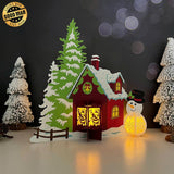 Christmas Village - 3D Christmas Lantern File - Cricut File 1 - LightBoxGoodMan