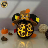 Minnie - Thanksgiving Themed 3D Disney Mouse Lantern File - Cricut File 1 - LightBoxGoodMan