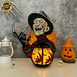 Freddy Krueger - Halloween Themed 3D Lantern File - Cricut File 1 - LightBoxGoodMan