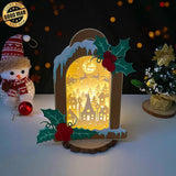 Christmas - Christmas Candle Papercut Lightbox File - Cricut File 1 - LightBoxGoodMan