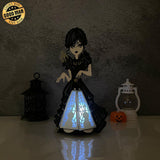 Wednesday - Halloween Themed 3D Lantern File - Cricut File 1 - LightBoxGoodMan