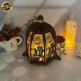 Beauty And Beast - Wonderland Themed 3D Lantern File - Cricut File 1 - LightBoxGoodMan