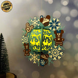 Mickey Wreath - 3D Xmas Wreath Lantern File - Cricut File 3 - LightBoxGoodMan