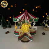 Carousel Christmas - 3D Christmas Lantern File - Cricut File 1 - LightBoxGoodMan