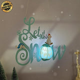 Let It Snow - 3D Christmas Lantern File - Cricut File 1 - LightBoxGoodMan