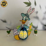 Donald Easter - Easter Donald Duck 3D Lantern File - Cricut File 1 - LightBoxGoodMan