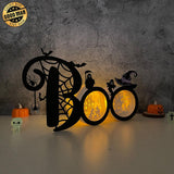 Boo - Halloween Papercut Lightbox File - Cricut File 1 - LightBoxGoodMan