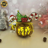 Xmas Rubble - Christmas Themed 3D Paw Patrol Lantern File - Cricut File 1 - LightBoxGoodMan