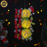 HO HO HO - 3D Christmas Lantern File - Cricut File - LightBoxGoodMan