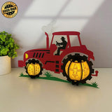 Tractor - 3D Tractor Lantern File - Cricut File 1 - LightBoxGoodMan