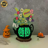 Venus Fly Trap Halloween - 3D Kettle Papercut Lantern File - Cricut File 3 - LightBoxGoodMan