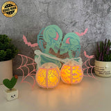 Skeletons Couple - 3D Love Lantern File - Cricut File 1 - LightBoxGoodMan