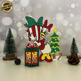 Daisy Xmas - 3D Christmas Lantern File - Cricut File 1 - LightBoxGoodMan