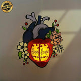 Love - 3D Heart Lantern File - Cricut File 2 - LightBoxGoodMan