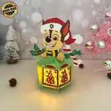 Xmas Chase - Christmas Themed 3D Paw Patrol Lantern File - Cricut File 1 - LightBoxGoodMan