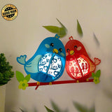 Bird Couple - 3D Love Lantern File - Cricut File 1 - LightBoxGoodMan