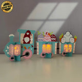 Train Easter - Easter Train 3D Lantern File - Cricut File - LightBoxGoodMan