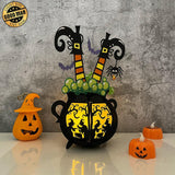 Witch's Cauldron - Halloween Themed 3D Lantern File - Cricut File 1 - LightBoxGoodMan