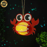 Crab - 3D Crab Lantern File - 5.6x8" - Cricut File - LightBoxGoodMan