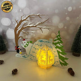 Polar Bear - 3D Christmas Lantern File - Cricut File 4 - LightBoxGoodMan