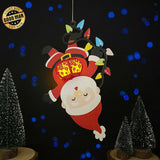 Santa - 3D Christmas Lantern File - Cricut File 3 - LightBoxGoodMan