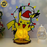 Pikachu Xmas - 3D Christmas Lantern File - Cricut File 1 - LightBoxGoodMan