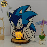 Sonic - Sonic The Hedgehog 3D Papercut Lantern File - Cricut File 2 - LightBoxGoodMan