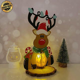 Reindeer - 3D Christmas Lantern File - Cricut File 3 - LightBoxGoodMan